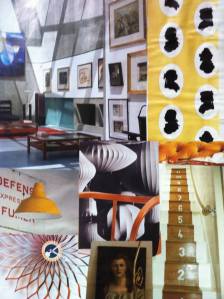 Cameos with yellow and concrete. Such a great combination.