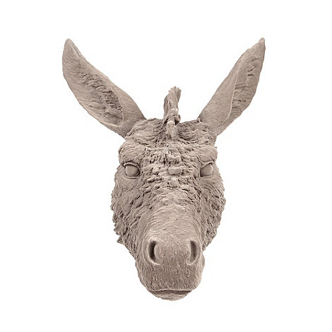 Grey flocked donkey head from www.abigailahern.com.