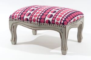 Step 8: The finished foot stool transformed into something really rather lovely. Definitely something to be proud of!