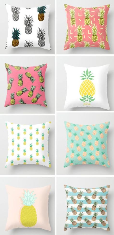 Pineapple cushions. (decor8blog.com)