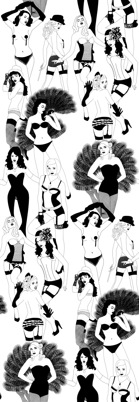 Burlesque wallpaper from Dupenny. (www.dupenny.com/wallpaper/burlesque)